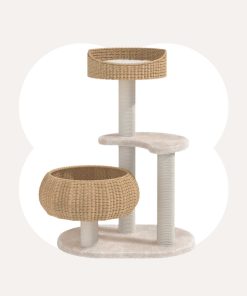 Sleeping in the Bowl Cat Tree