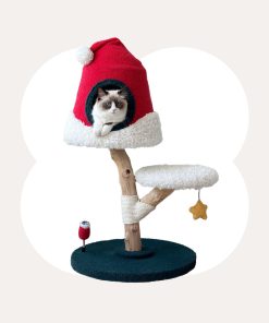 Santa Hat Cat Tree